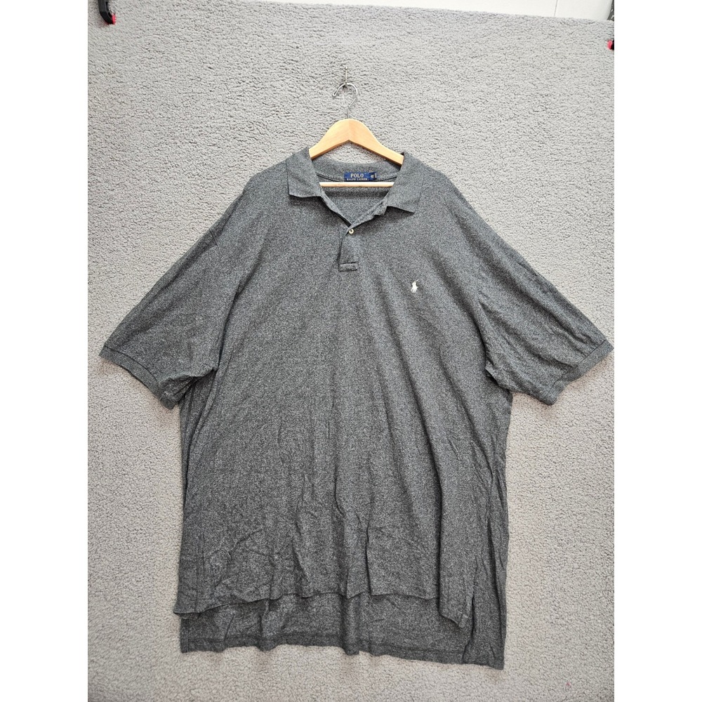 Polo Ralph Lauren Polo 4XLT Gray Heather Cotton Big Tall Pony Preppy Classic